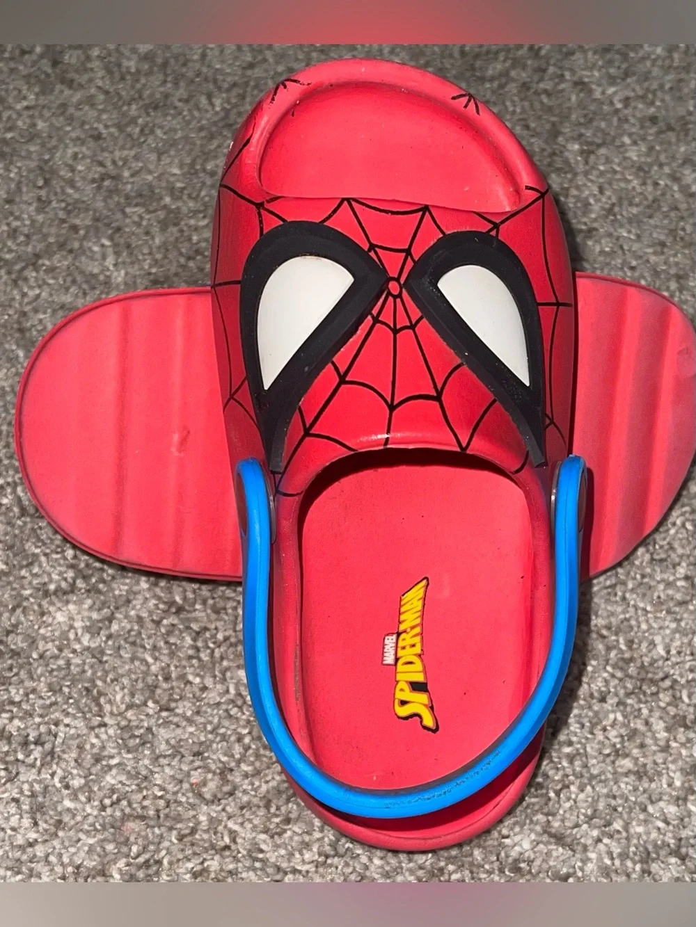 Marvel Spiderman sandals boys 9/10 blue red